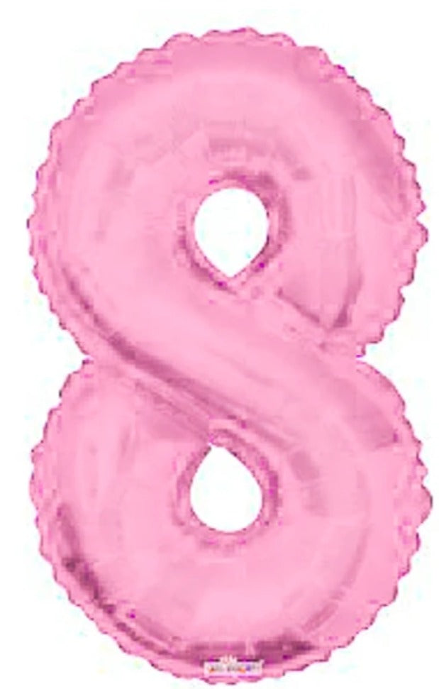16" Foil Number Balloon – Light Pink