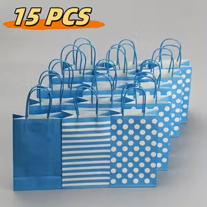Blue mixed bags of each color