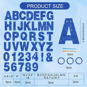 Glitter Blue DIY Letter Banner Set