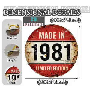 Vintage Metal Sign - Limited Edition 1981
