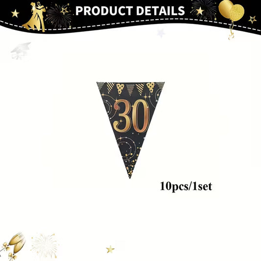 12pcs/1set, Black and Golden Theme (30)