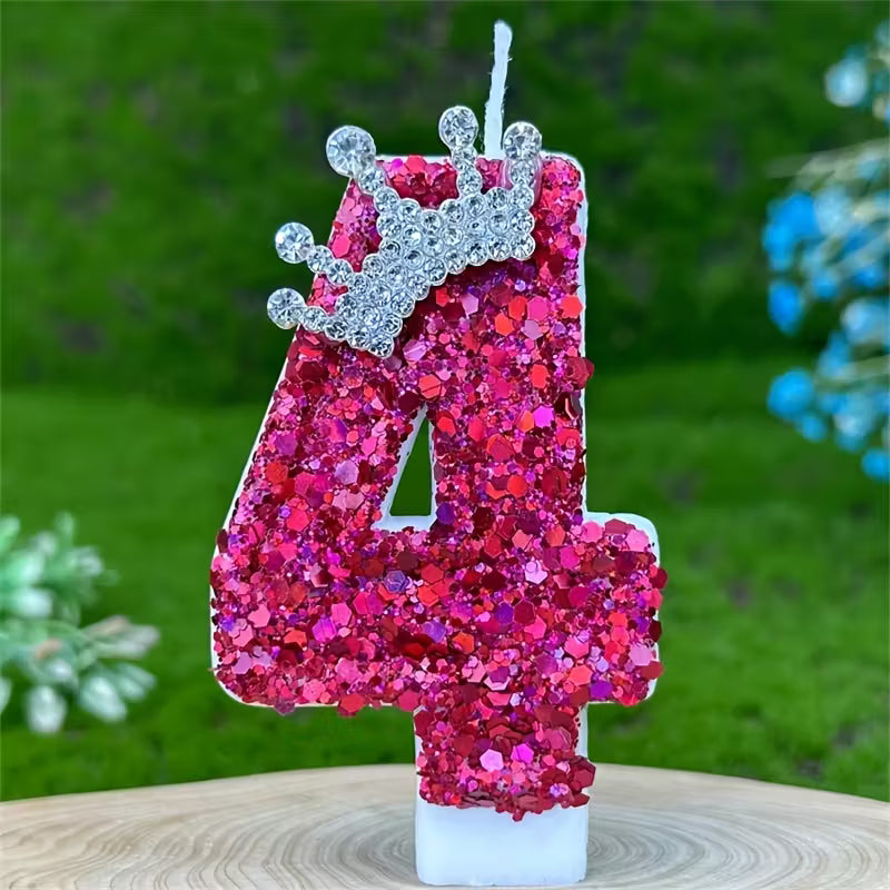1pc Sparkling Birthday candle (No 4 )