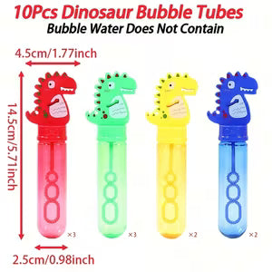 10pcs Dinosaur Bubble Tubes