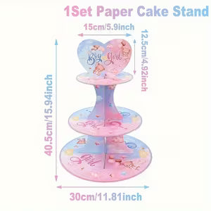 Sweet Gender Reveal Cake Stand