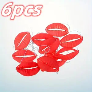 6pcs Giant Red Sausage Lips
