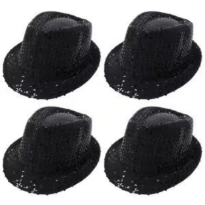 4pcs Sequin Fedora Hat