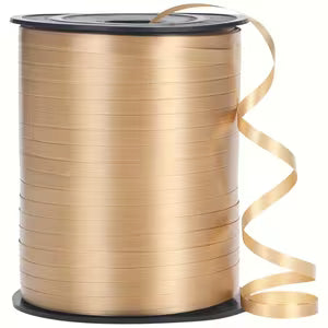 24yards Medium Golden Plastic Curling Ribbon