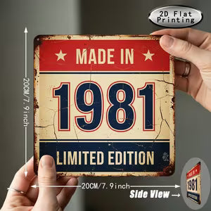 Vintage Metal Sign - Limited Edition 1981