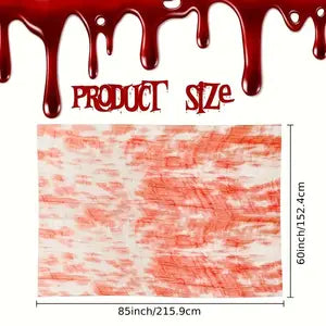 1pc Vintage Style Red and White Checkered Tablecloth - Machine-Made, Perfect for Halloween Party Dec