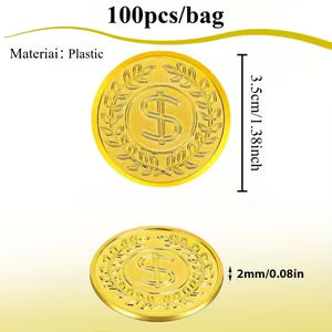 Golden Coins - Plastic Pirate Treasure