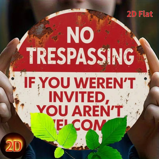 1pc Vintage No Trespassing Sign