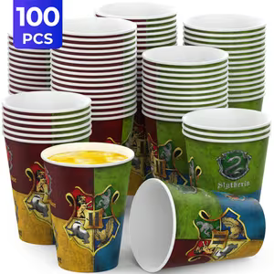 100pc Harry Potter 9oz Paper Cups Sets