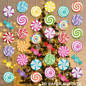 Candyland Paper Garland & Cutouts