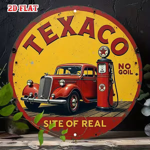 Round Vintage Wall Sign - Texaco