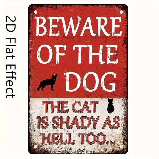 "Beware of The Dog & Cat" Sign 20x30cm