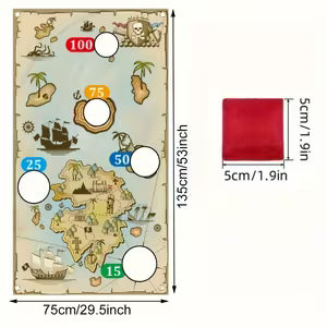Nautical Adventure Pirate Party Toss Game Banner