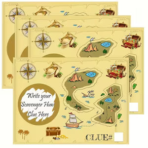 20pcs DIY Pirate Treasure Map Scratch Cards