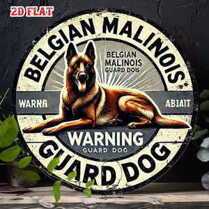 Round Dog Wall Art - Belgian Malinois Themed