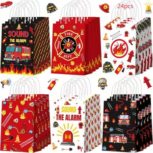 Firefighter Gift Bags with Handles