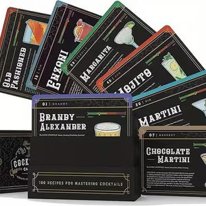 100 Cocktail Recipes Cards
