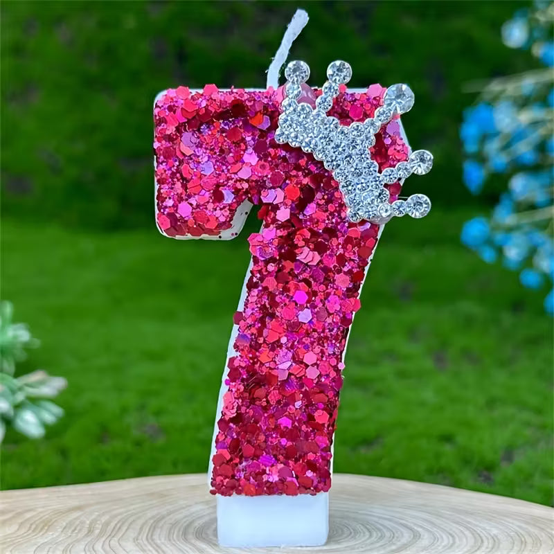 1pc Sparkling Birthday candle (No. 7)