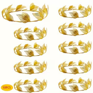 Golden Leaf Garland Crown