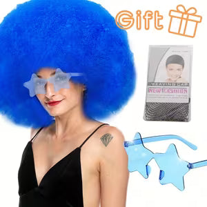 Afro Wig (30cm / Blue)
