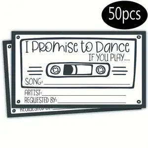 25pcs Retro Dance Promise Cards