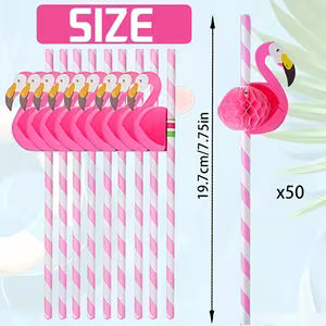 Pink Flamingo Straws