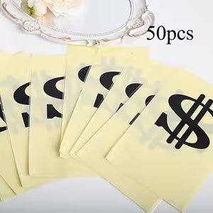 50pcs Money Bag Pattern Gift Bags