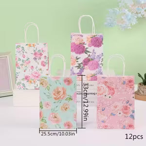 Elegant Floral Paper Gift Bags