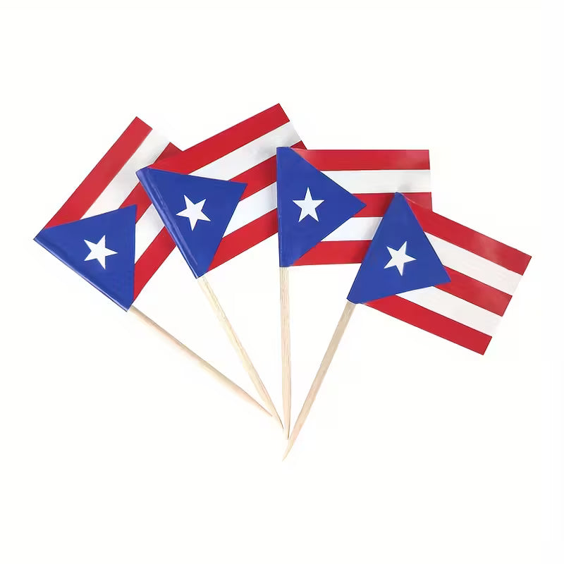 Puerto Rico Mini Toothpick Flags