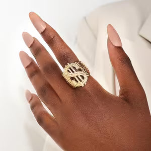 Women's  Hip-Hop Style Metal Dollar Symbol Ring