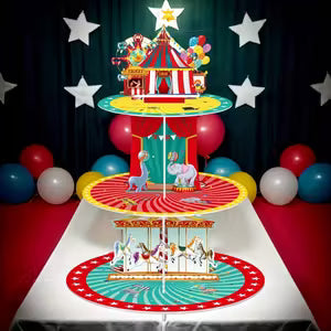 Carnival Circus 3-Tier Cupcake Stand