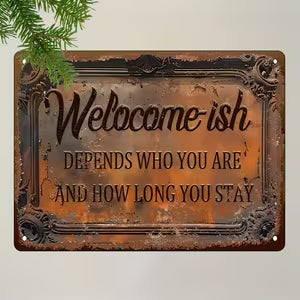 Vintage Wall Sign - "Welcome-ish"