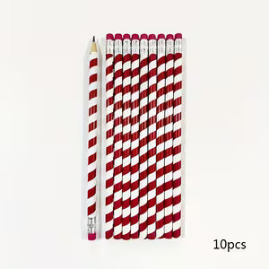 Wooden Striped Pencils
