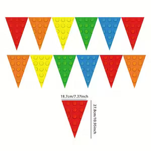Multicolored Triangular Paper Flags