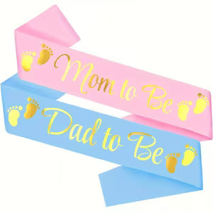 "Mom to Be" & "Dad to Be" Sashes