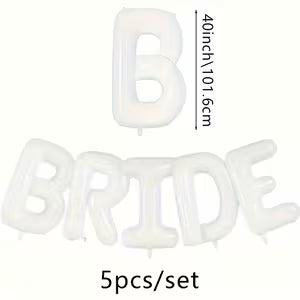 40" Giant Bride Balloons White