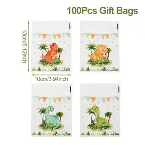 Dinosaur Theme Clear Gift Bags