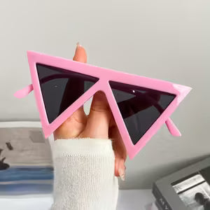 Pink 90s Triangle Glasses