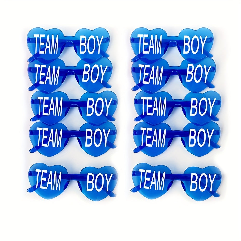 6pcs Gender Reveal Glasses - Team Boy