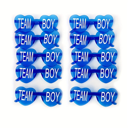 6pcs Gender Reveal Glasses - Team Boy