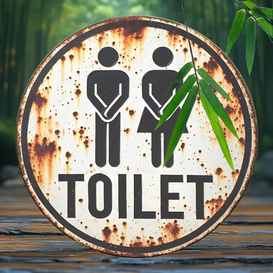 Vintage  Rustic Toilet Sign