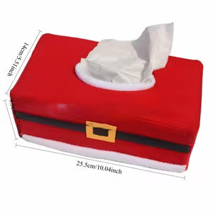Red Buckle Christmas Tissue & Napkin Holders