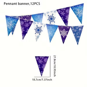 Snowflake-Themed Pennant Banner