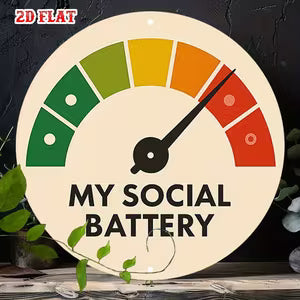 Round Classic Wall Sign - Mood Meter Design