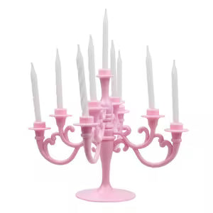 Candelabra Cake Topper Set with Candles