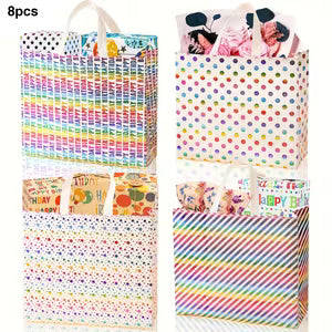 Colorful Gift Bags Rainbow Themed