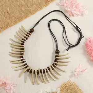 Bohemian Indian Style Wood Shell Necklace